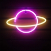 Planet Neon Light lampa ścienna LED, neonowa pom-żół [12200000085]
